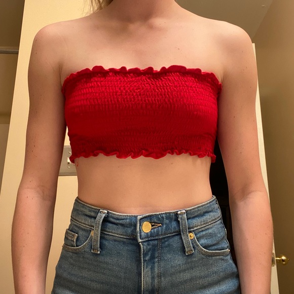 scrunch tube top